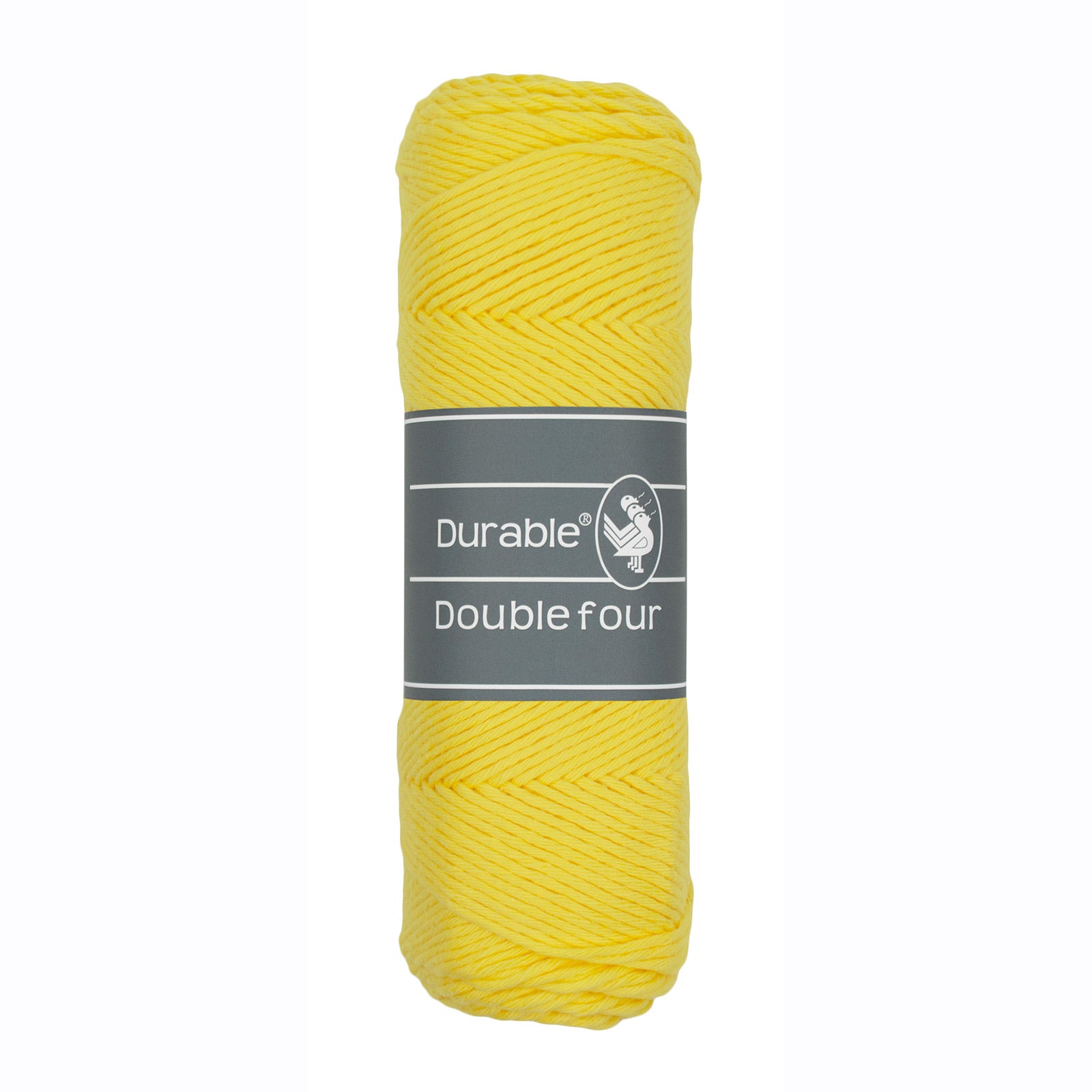 Durable Double Four garen in kleur Bright Yellow 2180, 100% katoengaren voor haken en breien.