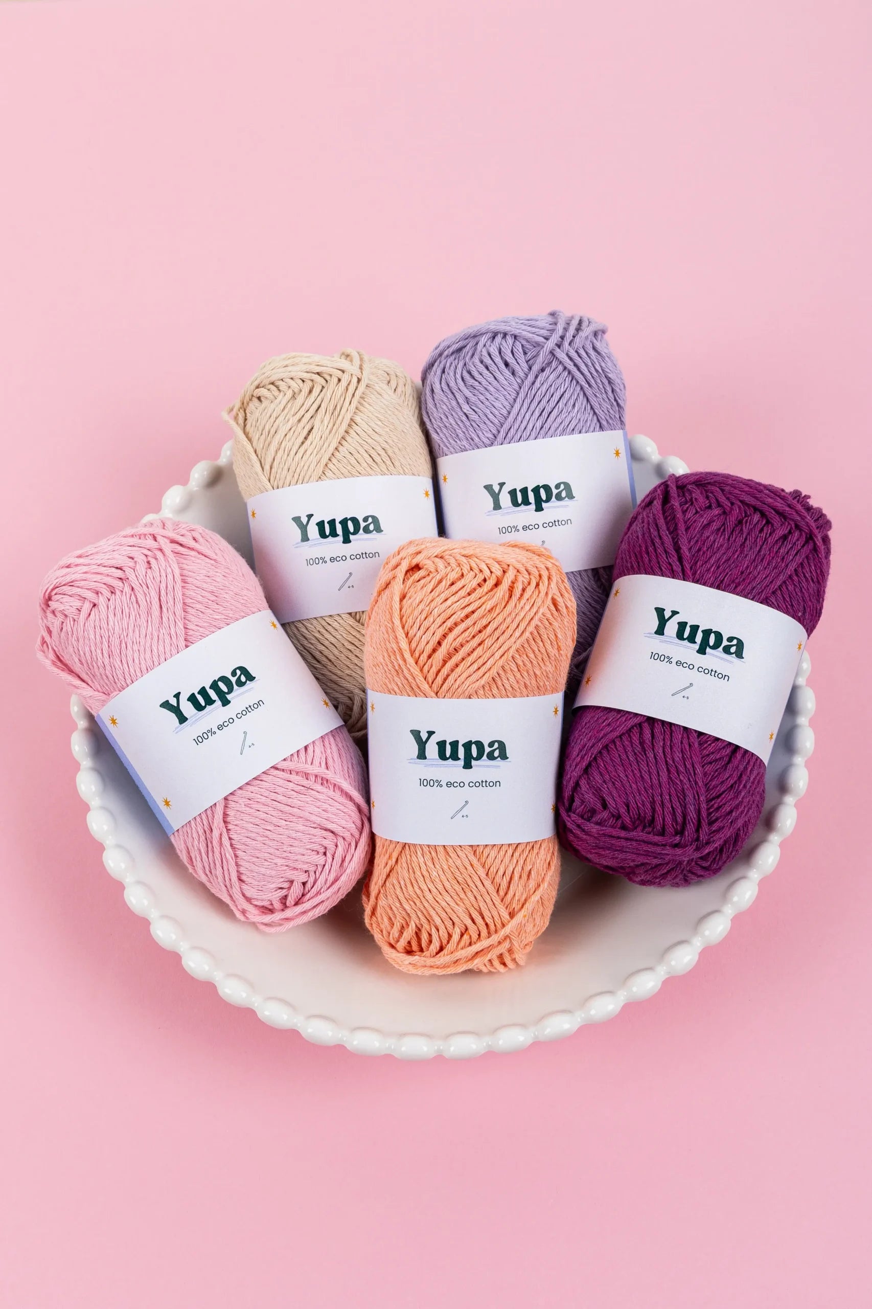 Yupa Eco Cotton Garen Haakspot een deel van de kleuren sfeerfotografie drie.