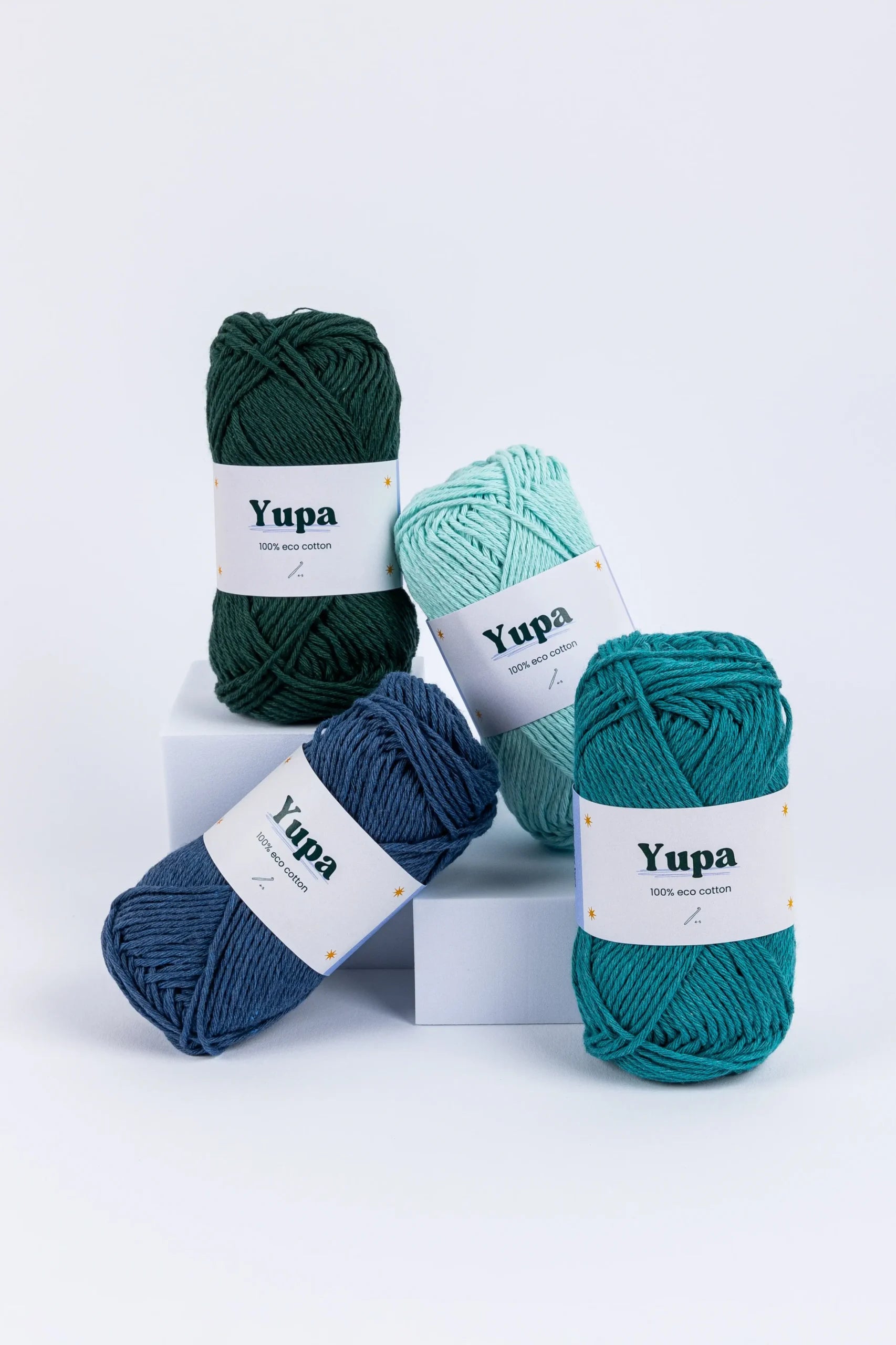 Yupa Eco Cotton Garen Haakspot blauwtinten sfeerfotografie.