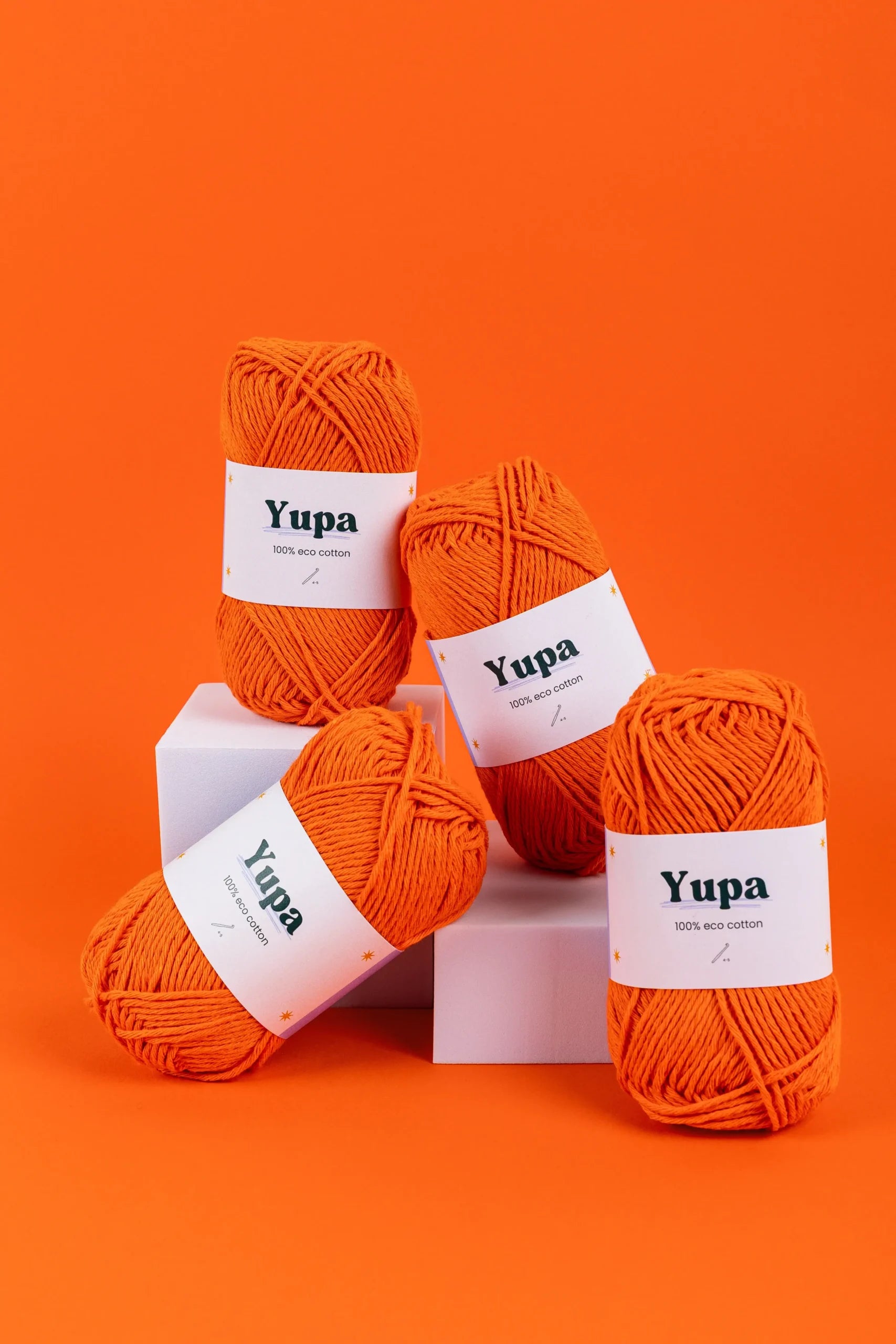 Yupa Eco Cotton Garen Haakspot kleur feloranje 1.