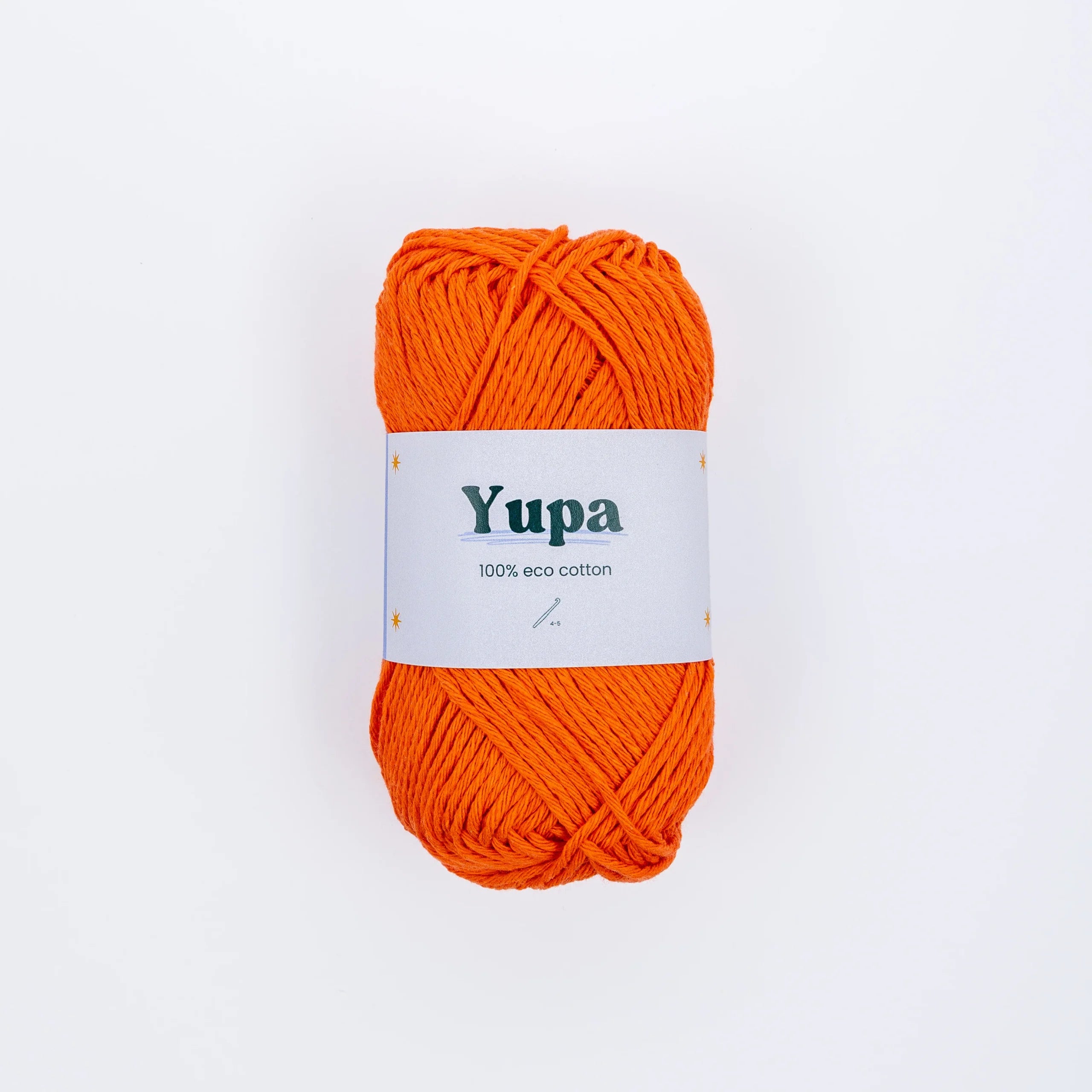 Yupa Eco Cotton garen van Haakspot in de kleur Feloranje op een witte achtergrond.