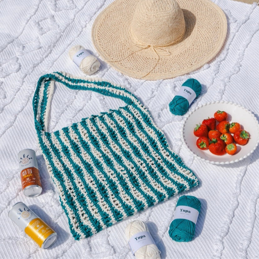 Haakpakket Striped Beach Bag
