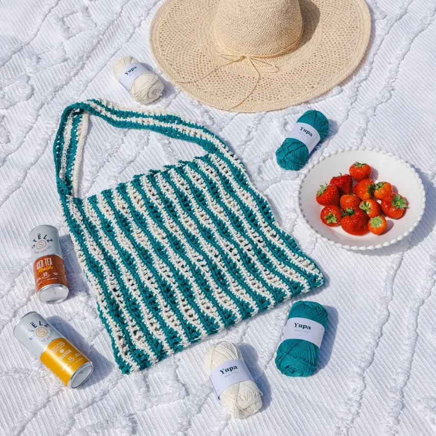 Haakpakket Striped Beach Bag
