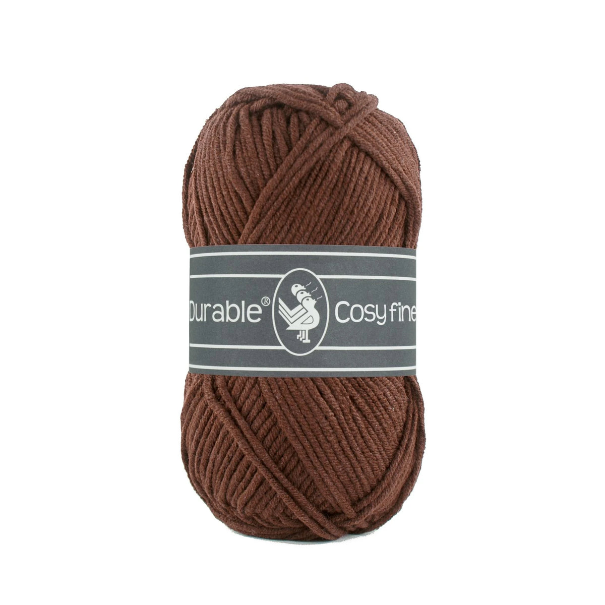 Durable Cosy Fine in kleur Coffee 385, garen van katoen en acryl.