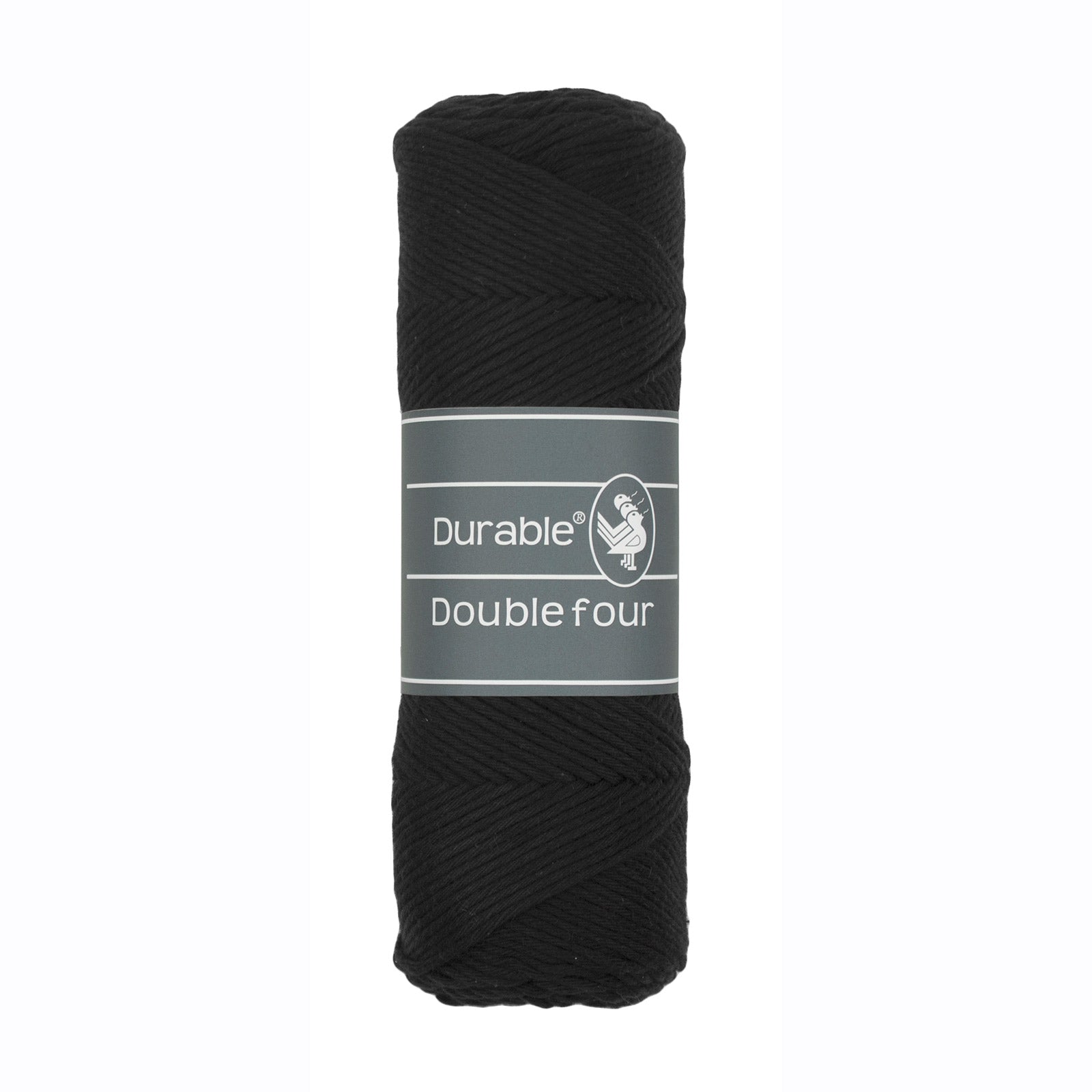 Durable Double Four garen in kleur Black 325, 100% katoengaren voor haken en breien. 