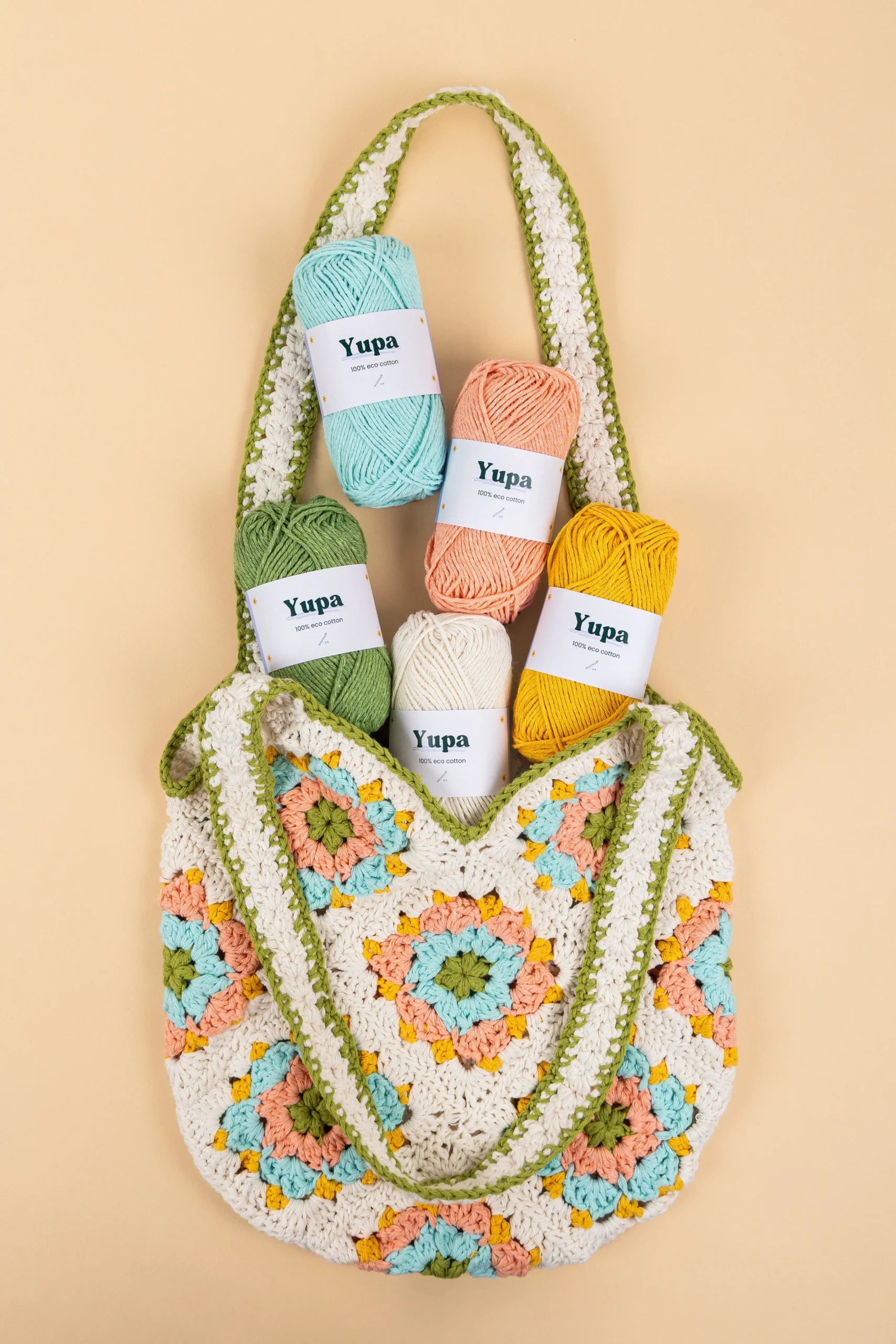 Yupa Eco Cotton Garen Haakspot alle kleuren sfeerfoto.