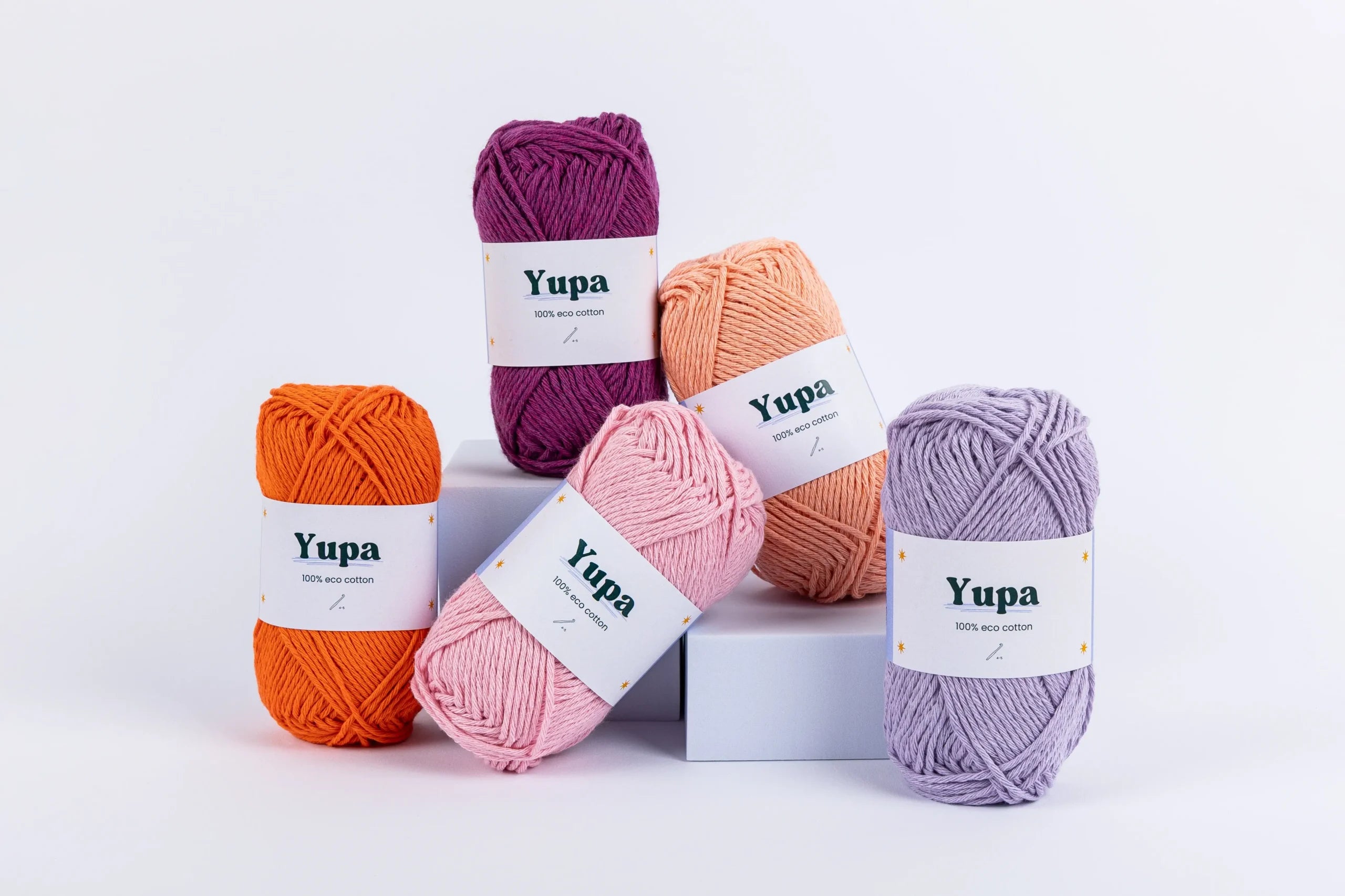 Yupa Eco Cotton Garen Haakspot een deel van de kleuren sfeerfotografie twee.