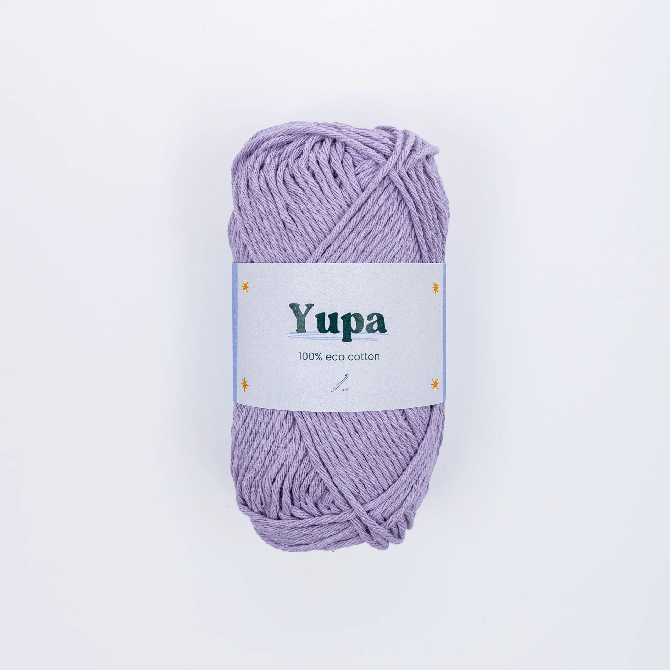 Yupa Eco Cotton garen van Haakspot in de kleur lila op een witte achtergrond.