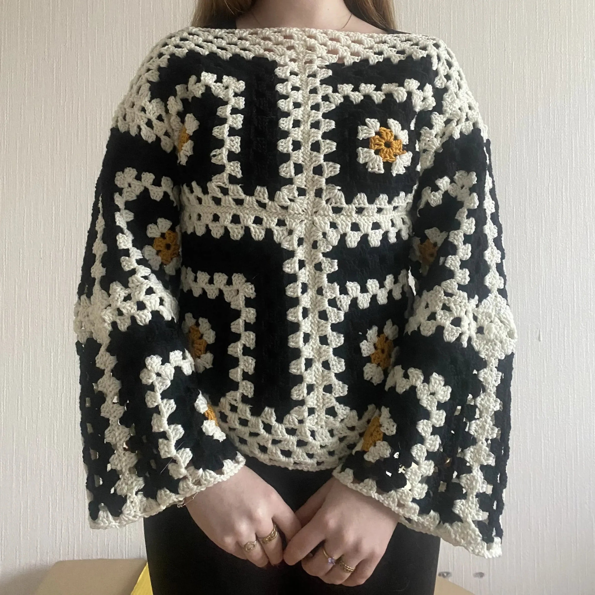 Haakpatroon Granny Square Trui