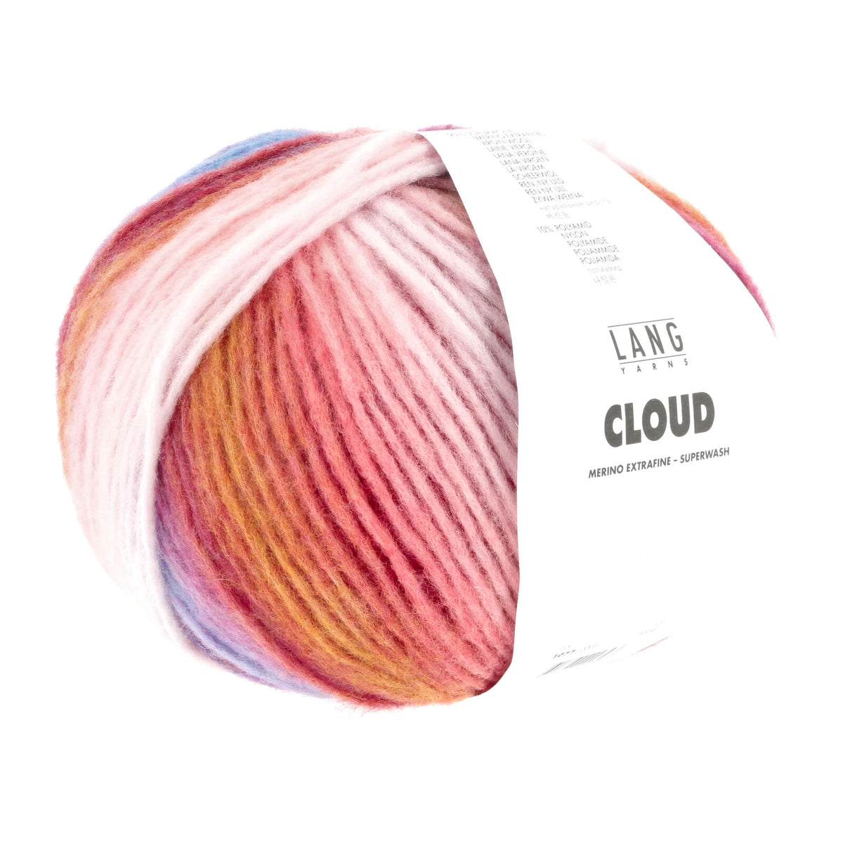 Lang Yarns Cloud in color 0003, a ball of yarn with a Lang Yarns label on a white background.