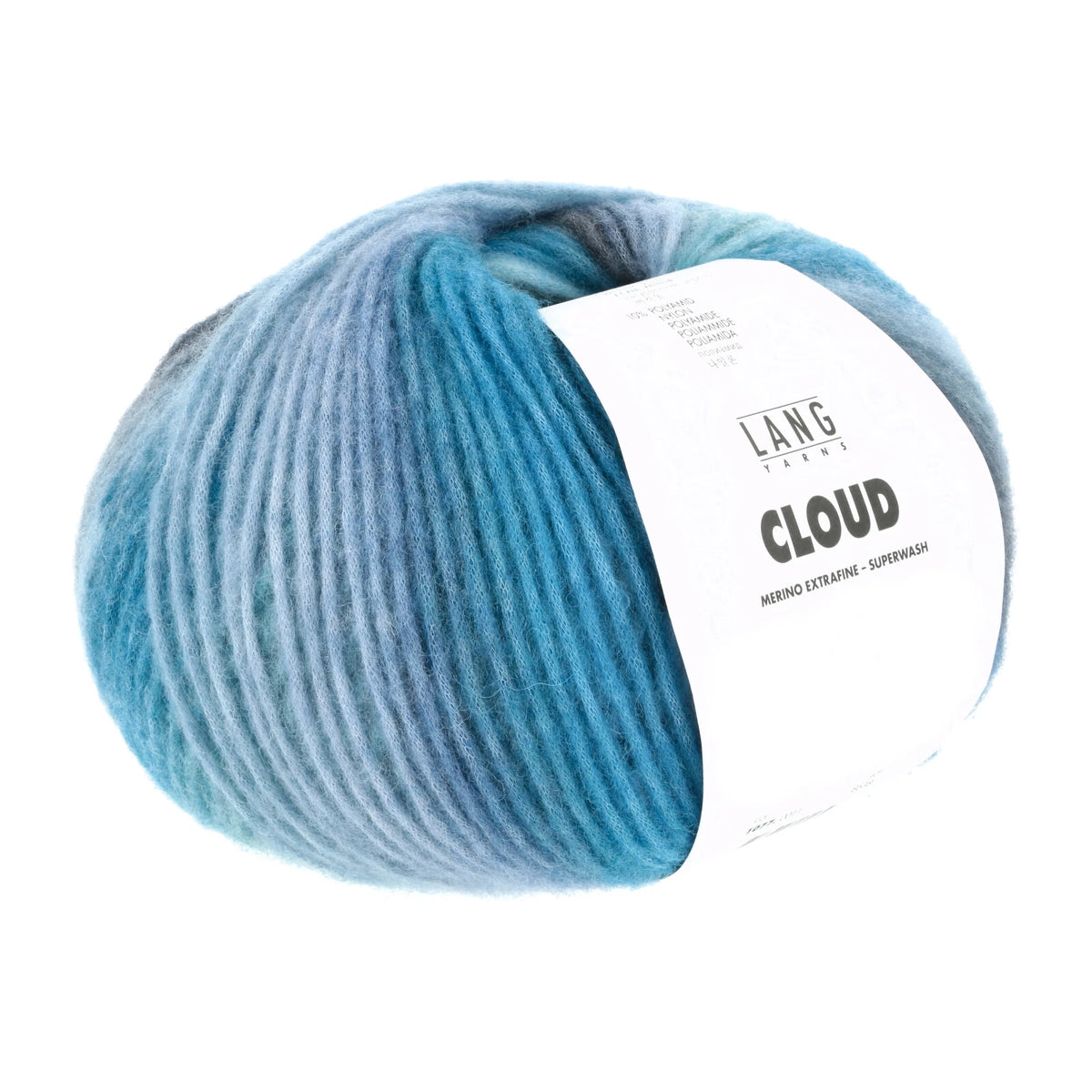 Lang Yarns Cloud in color 0011, a ball of yarn with a Lang Yarns label on a white background.