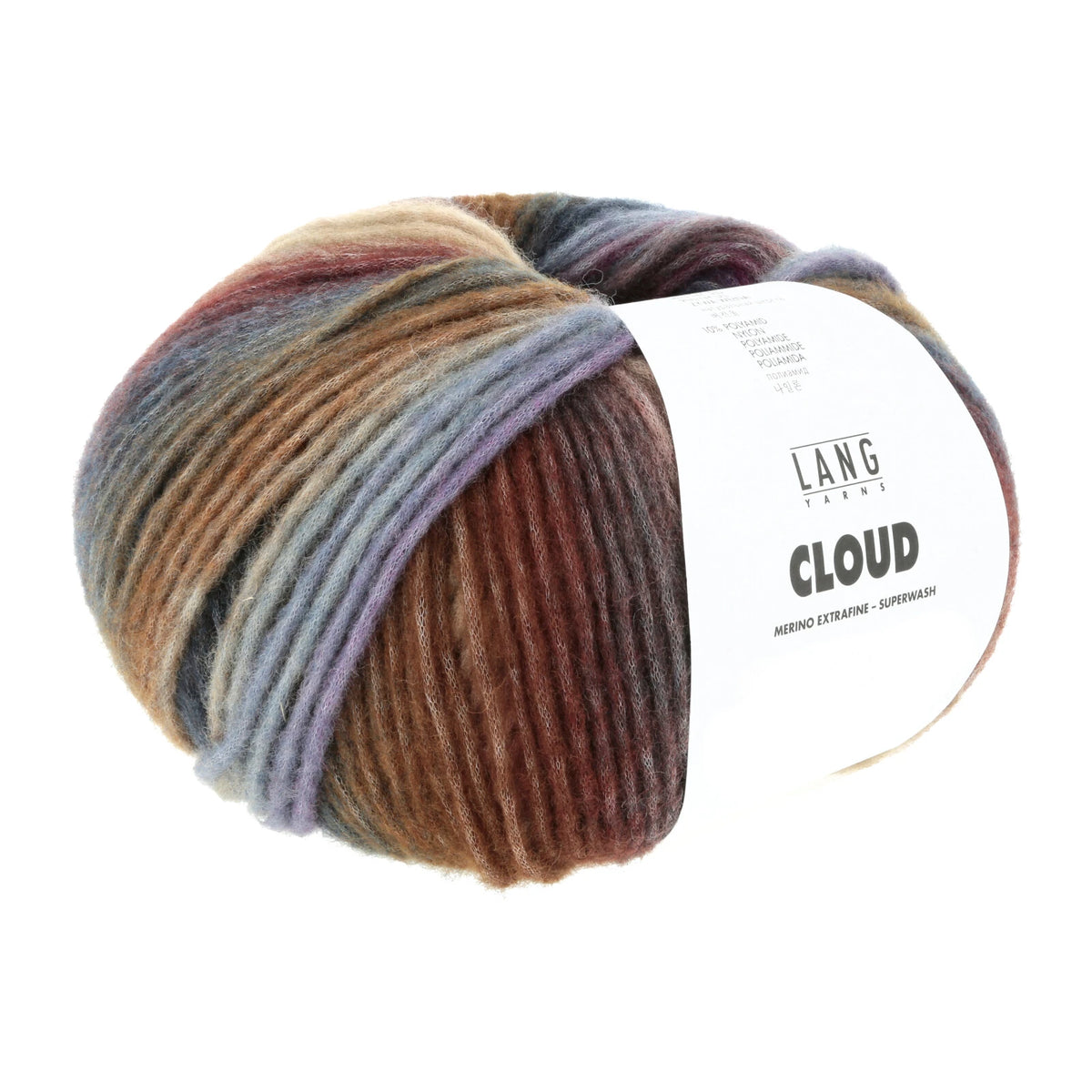 Lang Yarns Cloud in color 0012, a ball of yarn with a Lang Yarns label on a white background.