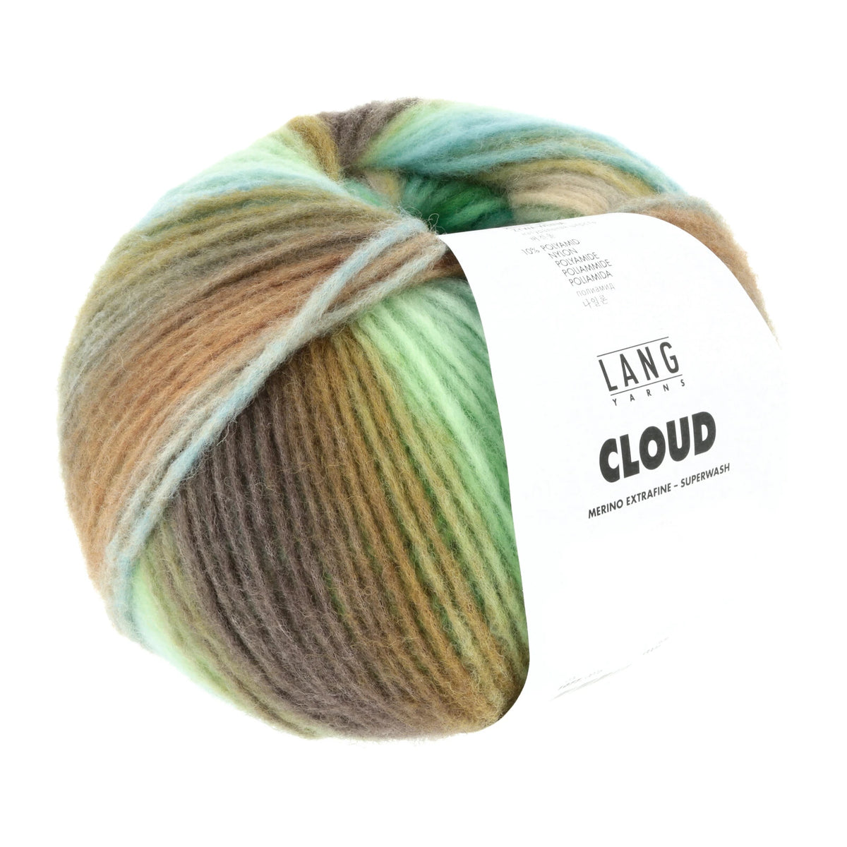 Lang Yarns Cloud in color 0016, a ball of yarn with a Lang Yarns label on a white background.