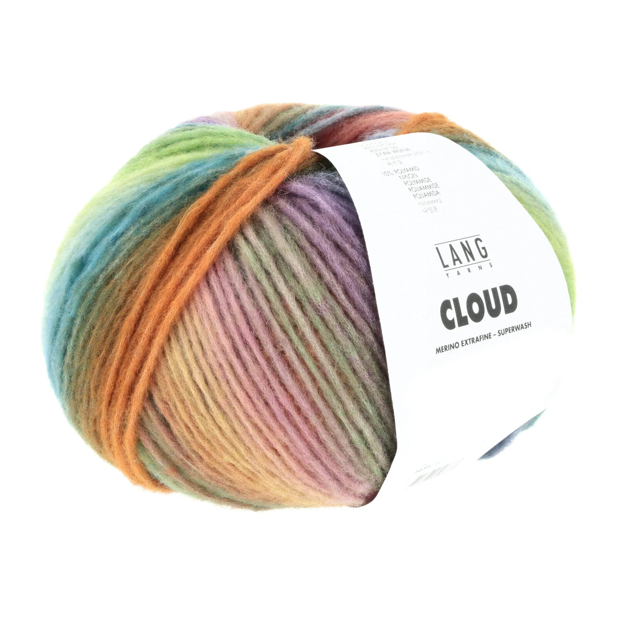 Lang Yarns Cloud in color 0021, a ball of yarn with a Lang Yarns label on a white background.
