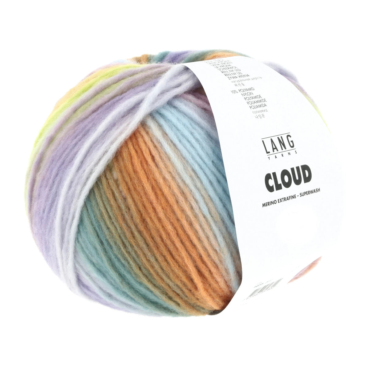 Lang Yarns Cloud in color 0022, a ball of yarn with a Lang Yarns label on a white background.